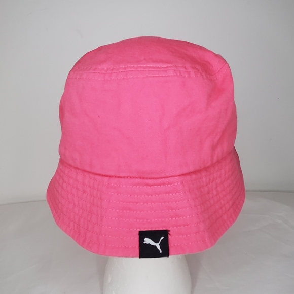 PUMA Adult Pink Bucket Retro Hat -embroidered Logo- One Size-Unisex 100%cotton - Picture 4 of 10